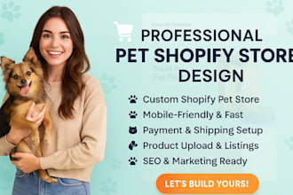 design pet shopify store pet website pet supplies shopify store