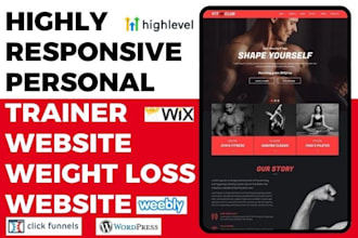 design personal trainer website home trainer gym weight loss fitness website