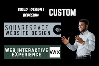 build a modern and responsive wix or squarespace website for businesses