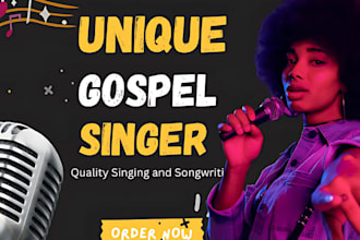 be female gospel singer and songwriter for christian songs, and worship vocalist