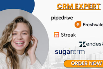 setup streak crm, salesmate, pipelinepro freshsales  sugar crm caspule crm sendx
