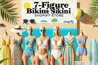 7figure bikini shopify store bikini shopify website swimsuit dropshipping store