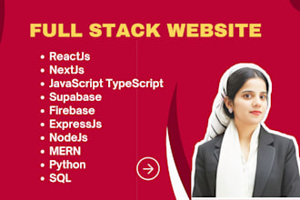 build full stack website with reactjs, nextjs, mern and supabase web application
