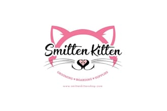 design vibrant minimal cat store logo