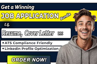 write a winning job application, resume, cover letter, optimize linkedin profile