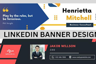 design linkedin banner cover design for your social media