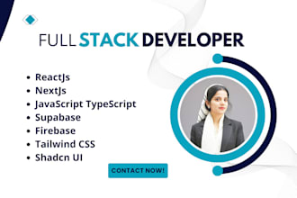build full stack website application reactjs nextjs supabase