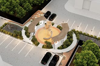 render and design architectural master site plan landscape plan native plants