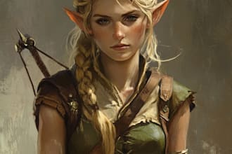 make a unique fantasy, dnd character art
