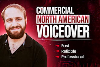 record a fast commercial deep male voiceover in 12 hours