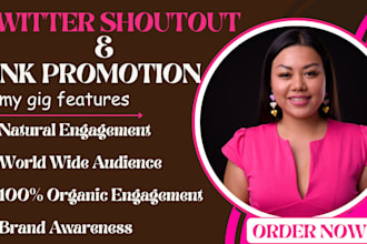 shoutout, promote website link to 200m USA, UK twitter, ig, fb, tiktok audience