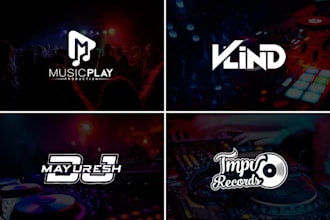 do dj music logo, band, producer artist edm design