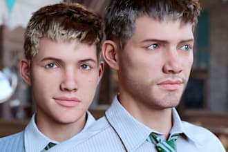 realistic character daz 3d character design 3d metahuman for game and animation