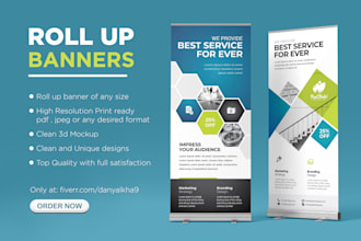 design roll up, retractable, pull up, or stand banner