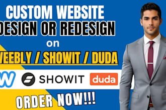 design weebly, showit, or duda website for gym, yoga, or fitness studio website