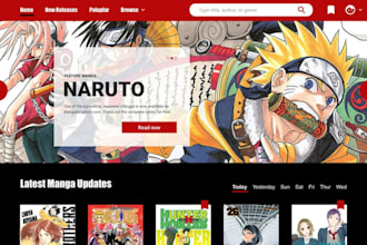 design manga shopify store comic book website anime book store manga website