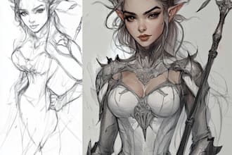 create a dnd art and d and d character for you