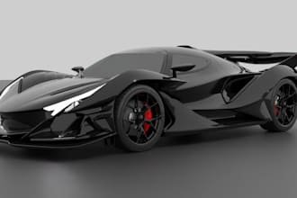 concept 3d car model,car parts, widebody kits, front fender,bumper,3d car render