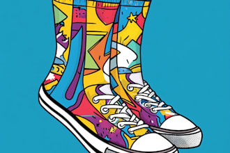 draw unique socks design for your brand