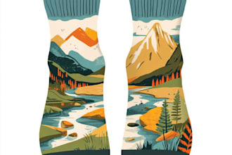 draw unique socks design for your brand