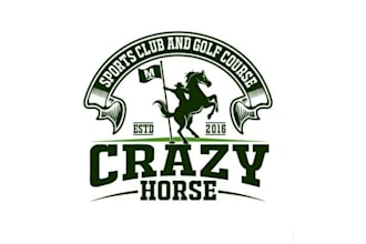 create modern golf club horse automotive logo design