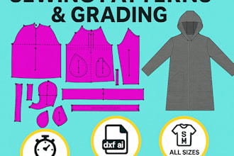 sewing pattern maker for any cloting and apparel grading