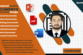 create, edit, design, format redesign professional ms word document
