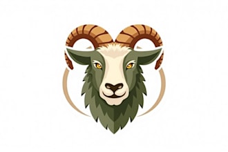 design a animal, goat farm mascot logo for your brand