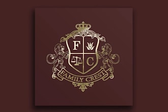 design vintage heraldic coat of arms and family crest logo