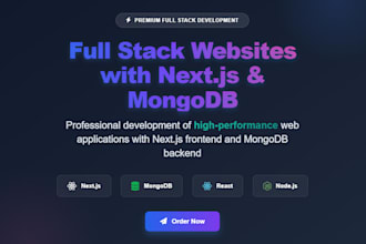develop website with react js, next js,  typescript as mern stack developer