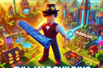 create full roblox game, full roblox game development roblox map roblox building