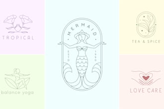 design feminine hand drawn logo