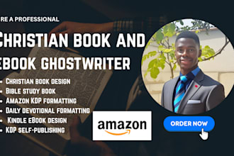 design logo bible study daily devotional christian book or ebook for amazon