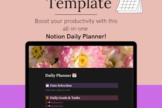 design aesthetic notion daily planner template for you