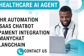 build healthcare ai HR bot ai chatbot saas platform,payment integration chatbot