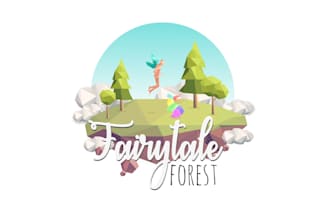 design awesome fairy tale forest logo