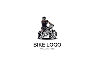 design a bold and dynamic motorcycle logo for your brand