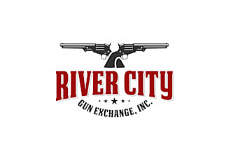 design firearm and ammunition retail store logo