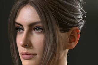 create 3d character modeling 3d rigging unreal engine character for game avatar