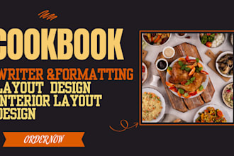 write quality cookbook recipe book, cookbook design, cookbook formatting, ebook