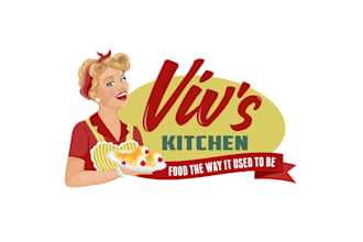 design housewife themed cafe logo