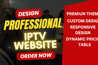 create professional iptv website for iptv services
