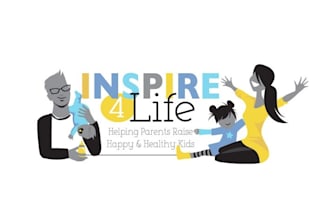 design illustration of a fun family logo