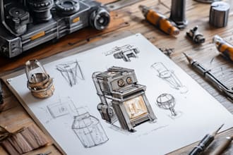 develop industrial and product design concept by sketches