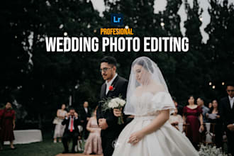 professionally edit and retouch your wedding photos