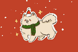 pet cartoon image custom stick figure animal illustration social app avatar
