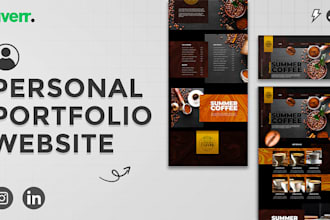 design a clean and modern personal portfolio website
