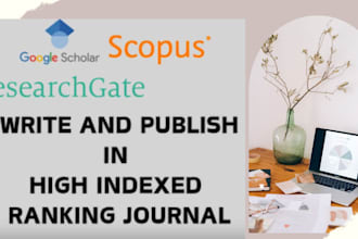 write, publish your research articles in google scholar, scopus indexed journal