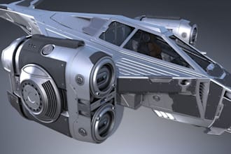 do 3d hard surface model, machinery model, weapon, 3d vr robotic model printing