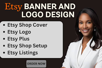 do etsy banner and logo, etsy cover and icon for etsy shop